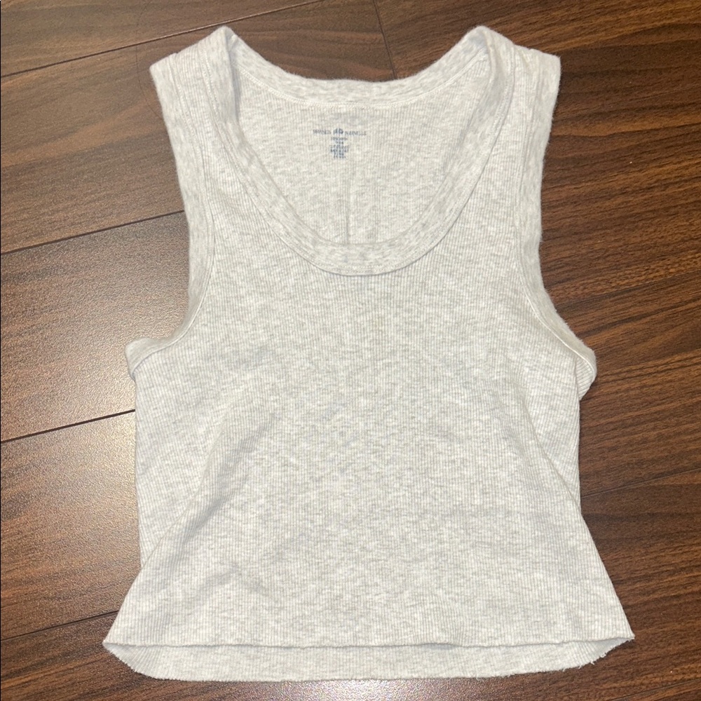 Brandy Melville Light Gray Ribbed Tank